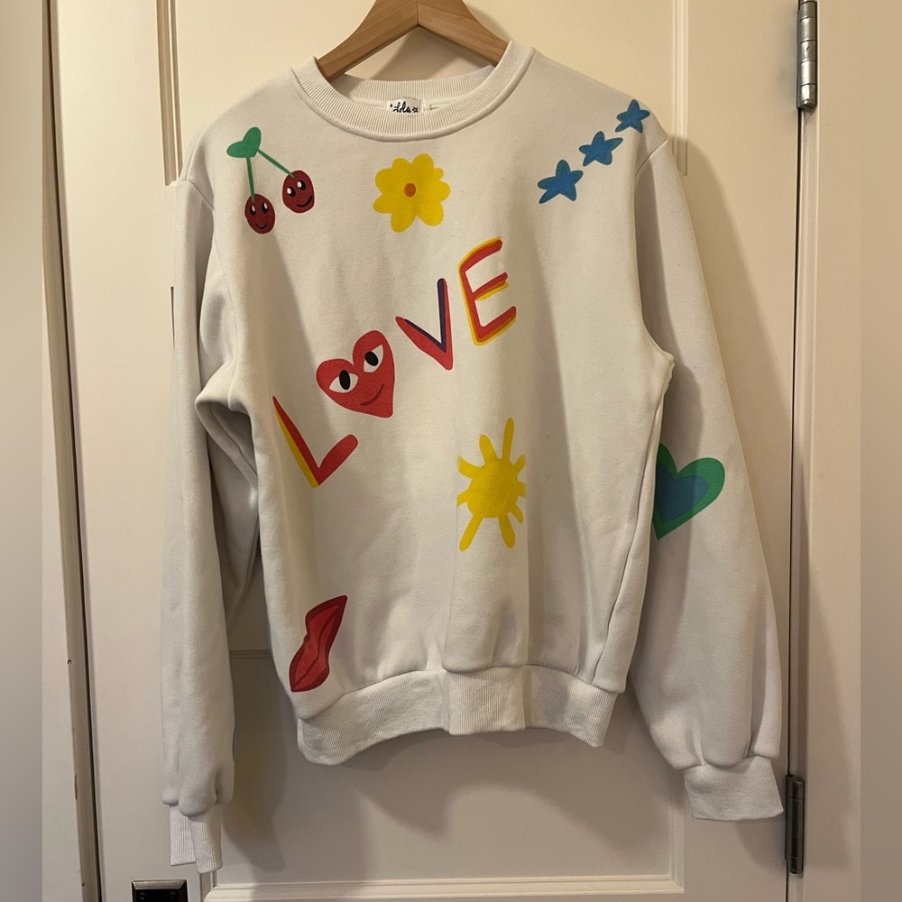 Lola + The Boys • Love Doodle Sweatshirt • Women’s M • Graphic Pullover